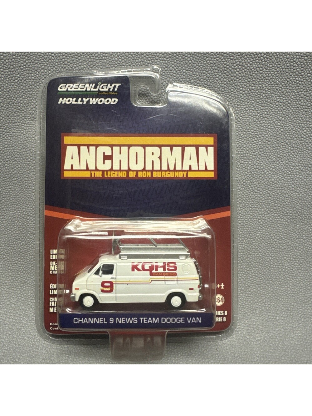 Greenlight Series 8 Anchorman Legend Of Ron Burgundy Channel 9 News Dodge Van